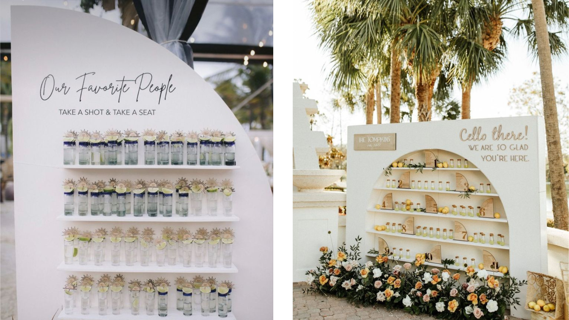 จัดโต๊ะงานแต่งด้วยแผนผังโต๊ะจากแก้วแปรเปลี่ยนเป็นของที่ระลึกได้อีกด้วย