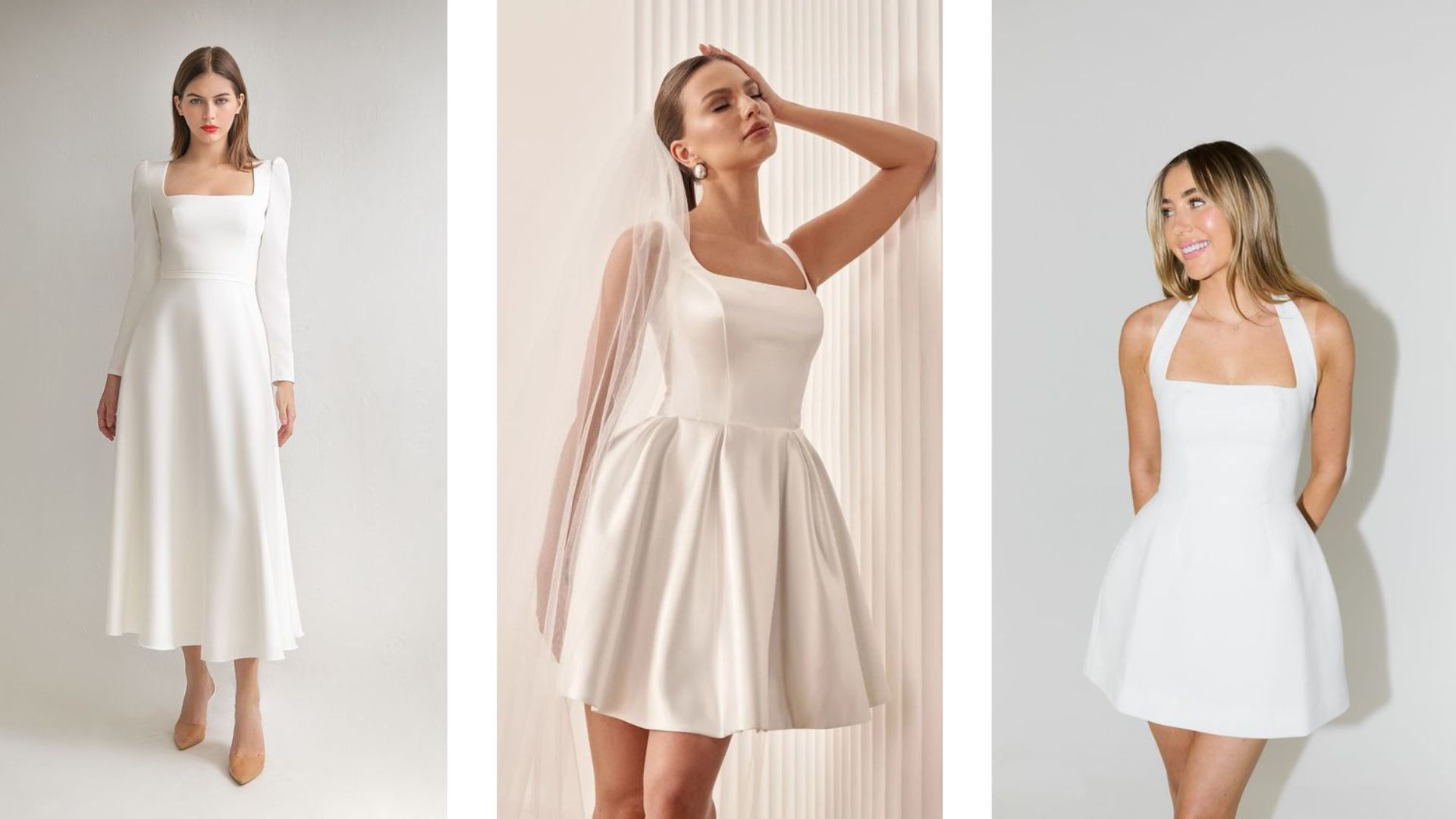 ชุดแต่งงานสั้นทรง A-line