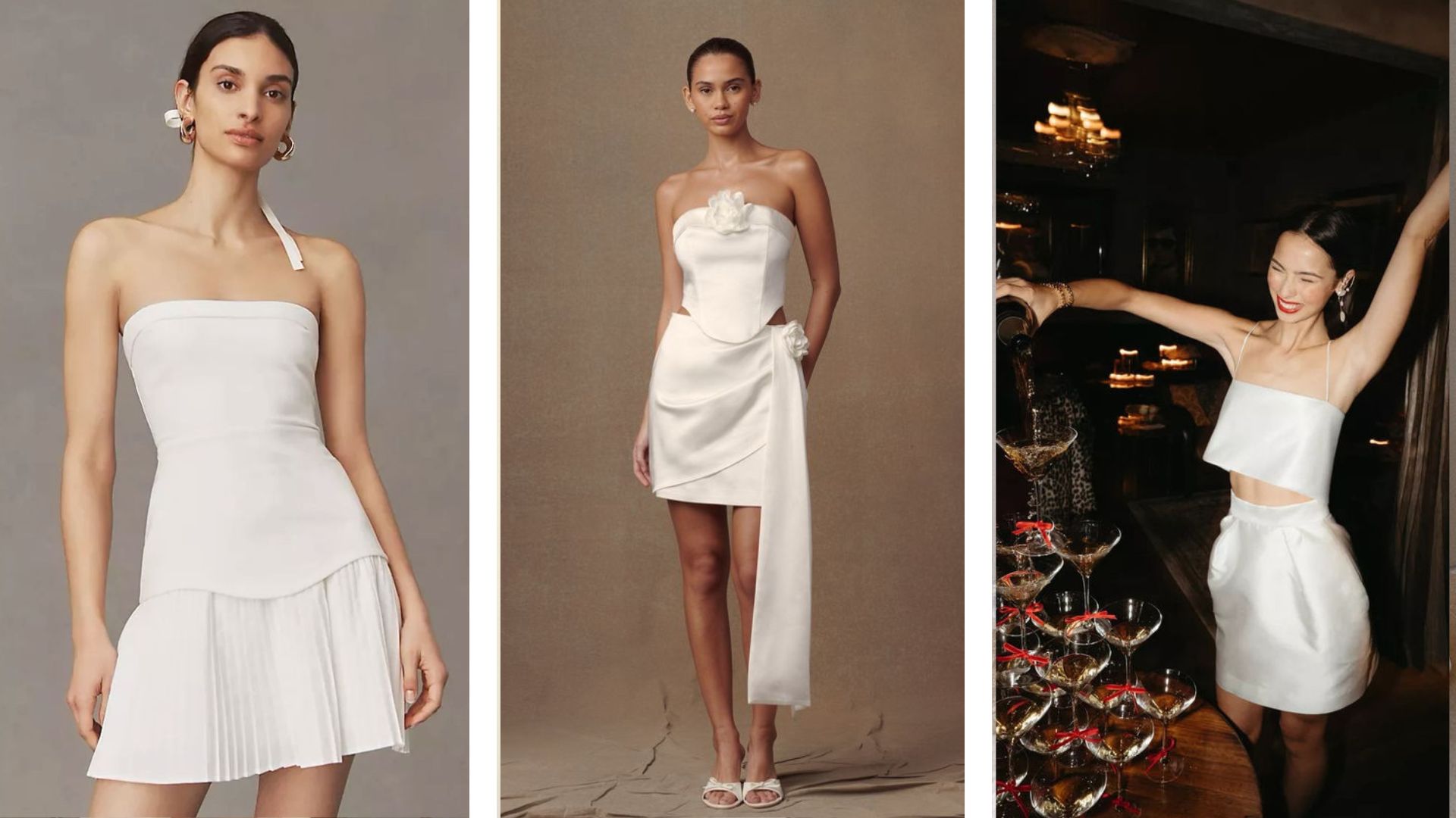 ชุดแต่งงานสั้นแบบเซต 2 Piece