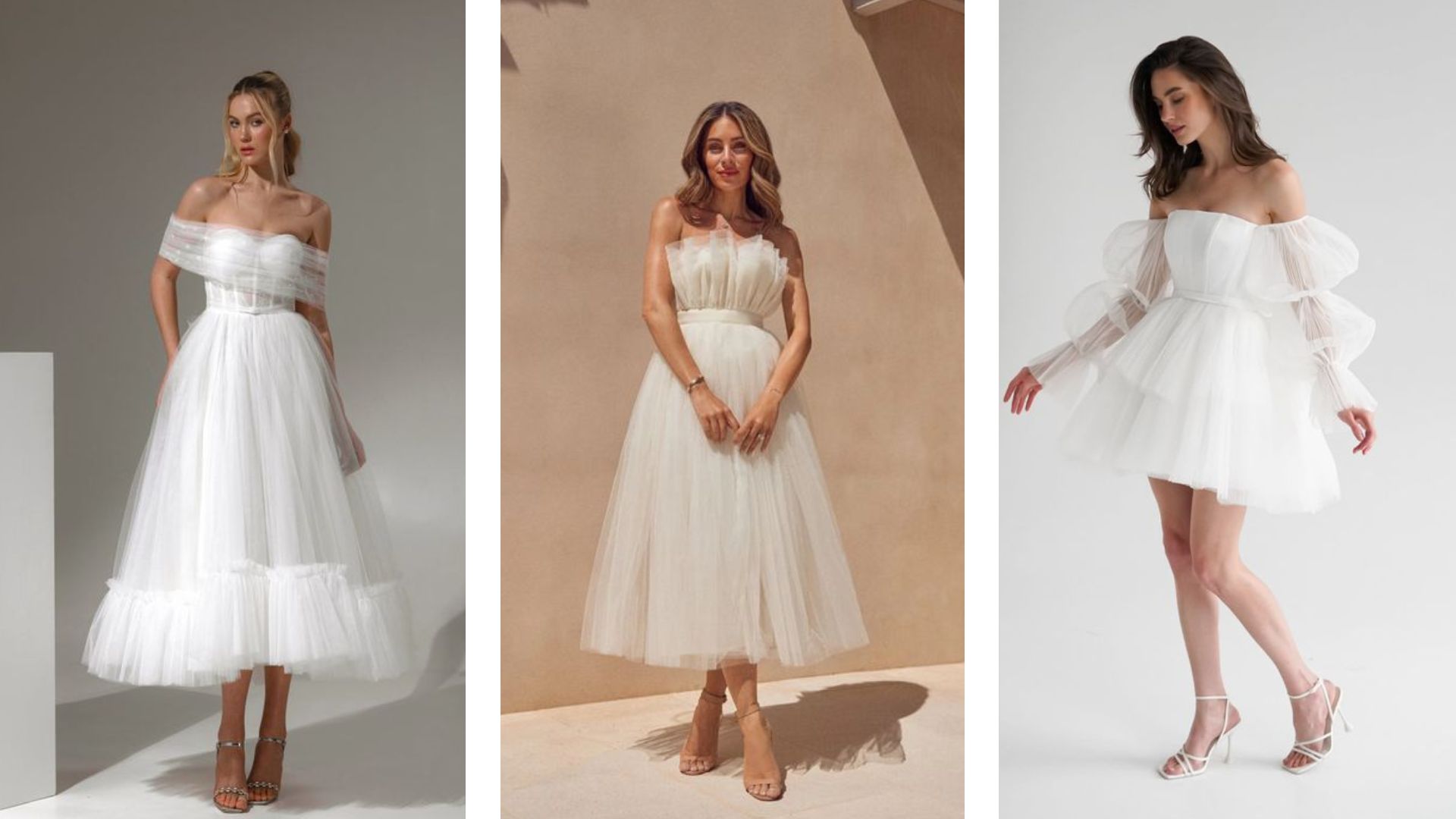 ชุดเจ้าสาวสั้น จากผ้าทูลล์ฟู ๆ