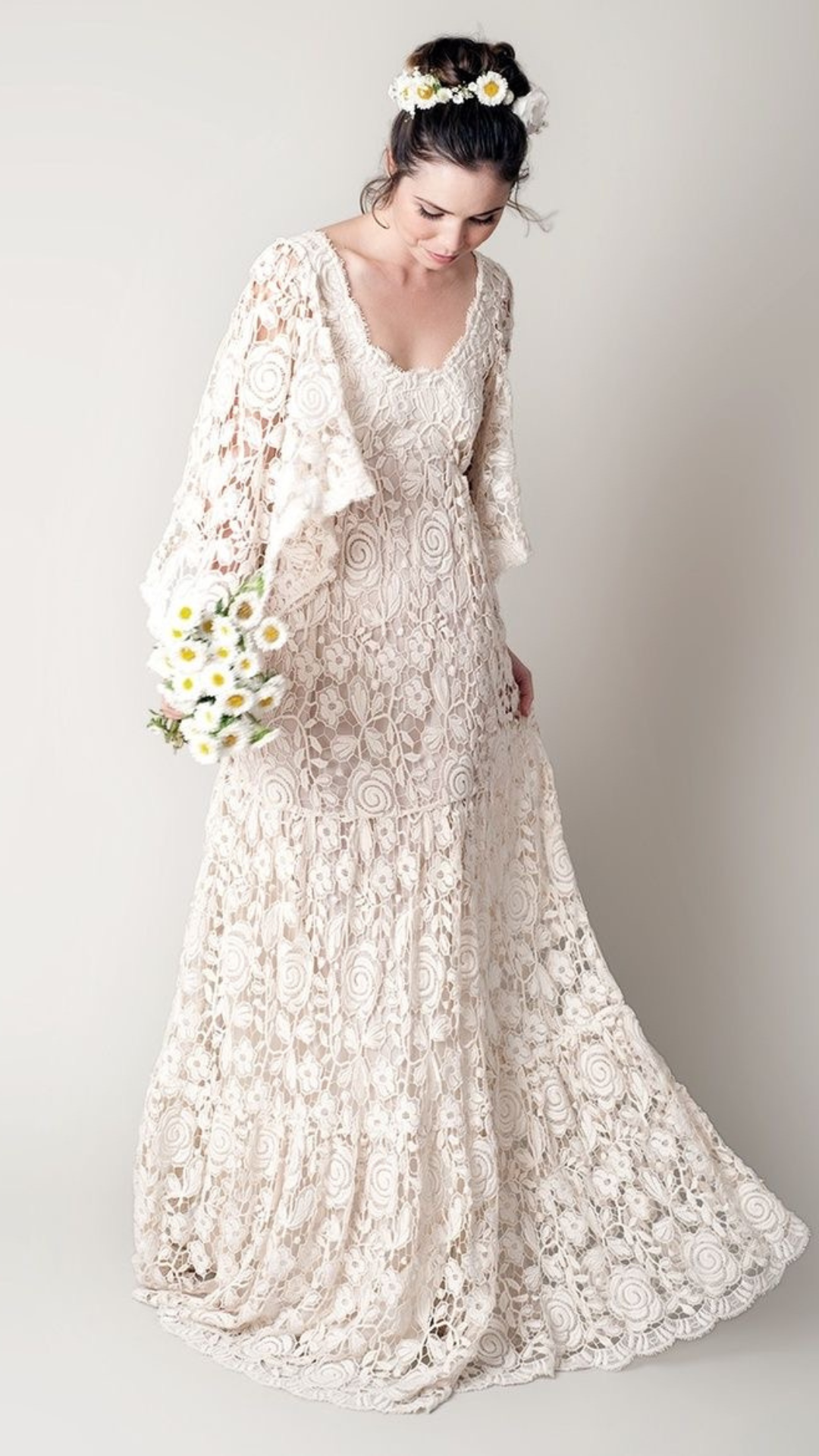 ชุดเจ้าสาวโบฮีเมียนผ้าฉลุโปร่งสบาย