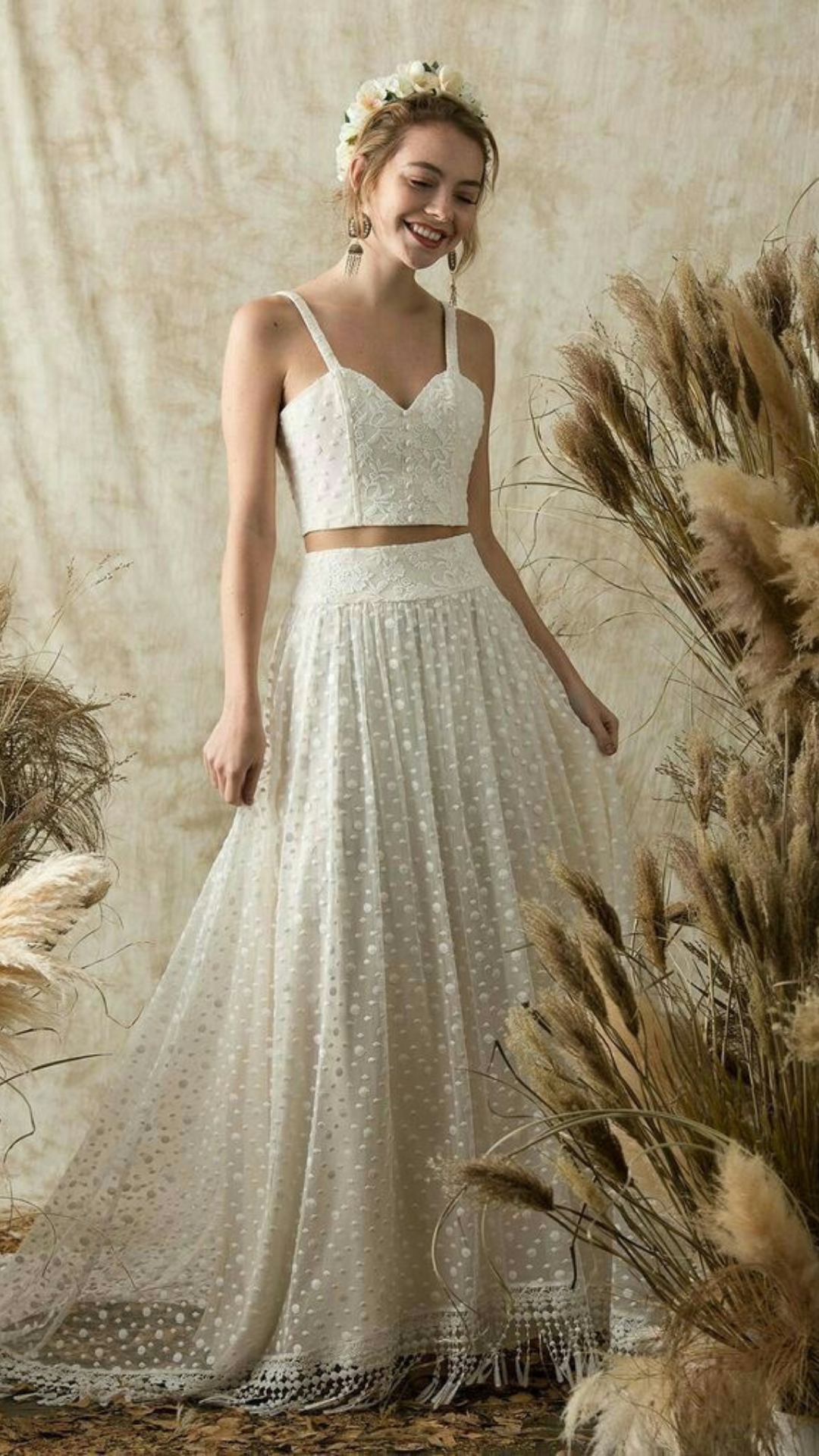 ชุดแต่งงานโบฮีเมียนชุดเซ็ทสุดน่ารัก