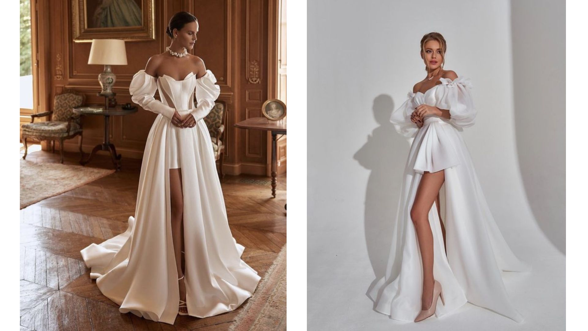 ชุดเจ้าสาวแบบสั้นเก๋ ๆ แบบหน้าสั้นหลังยาว