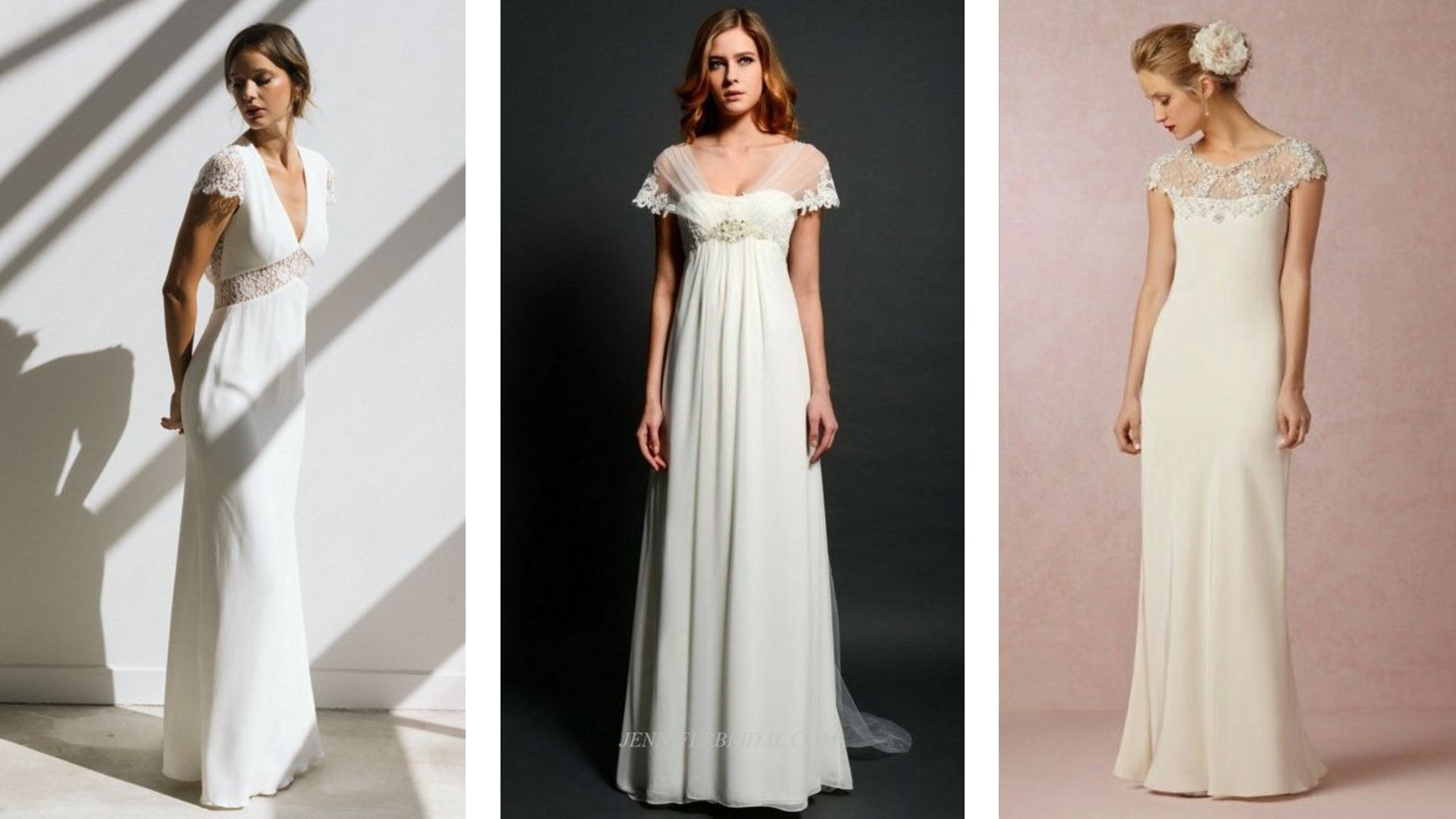 ชุดเจ้าสาวสั้นมินิมอลแบบเอ็มไพร์ (Empire)