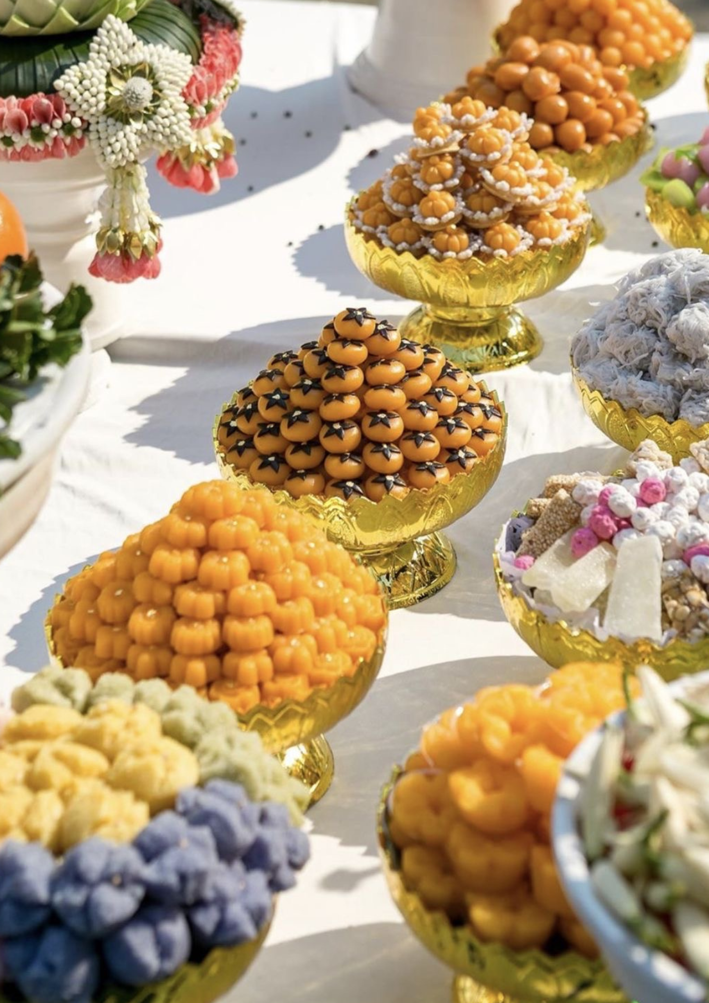 เค้กแต่งงานขนมไทยที่หวานเหมือนกับชีวิตรัก