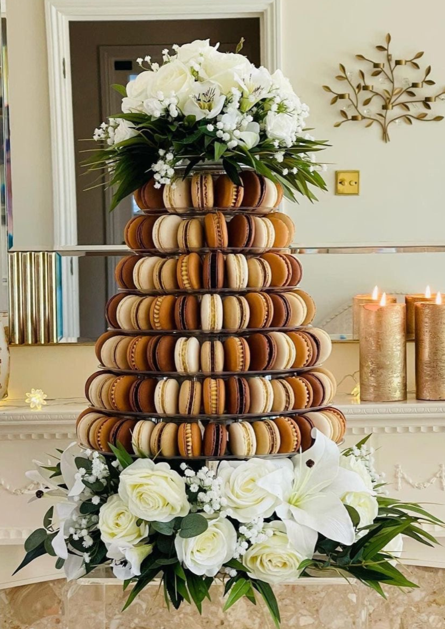 เค้กแต่งงานมาการองหลากสีสัน