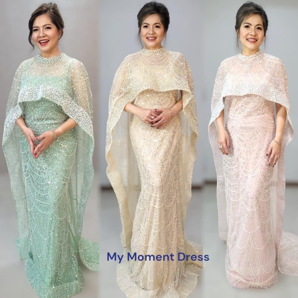 ร้านเช่าชุดแม่เจ้าสาวมีให้เลือกทั้งชุดราตรีสั้น - ยาว ผ้าลูกไม้ผ้าไหม