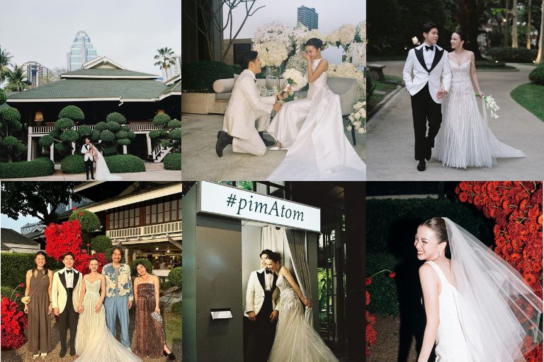 คุณอะตอม & พิม ศิลปิน จัดงานแต่งงานในบรรยากาศสุดอบอุ่น
