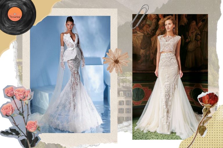 ชุดแต่งงานหางปลาแบบแยก 2 ส่วน (Two piece)