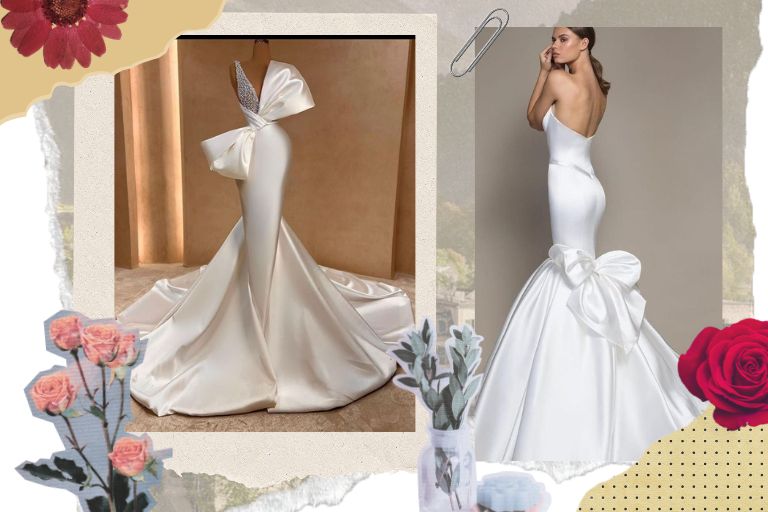 ชุดแต่งงานหางปลากับแฟชั่นโบว์
