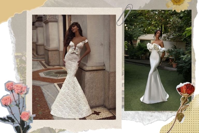 ชุดแต่งงานหางปลาแบบสั้น