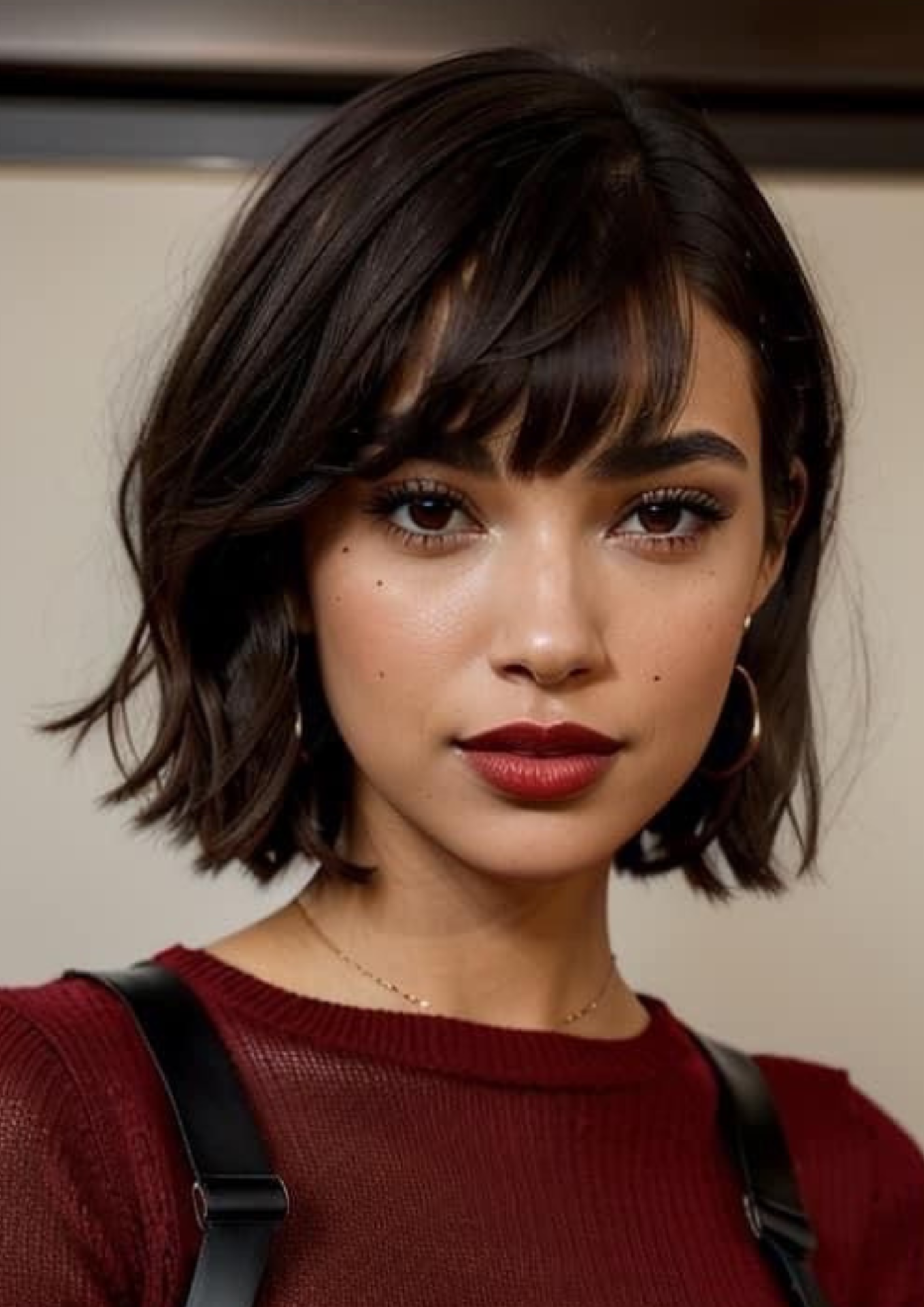 ผมสั้นเพื่อนเจ้าสาวหยักศกธรรมชาติ