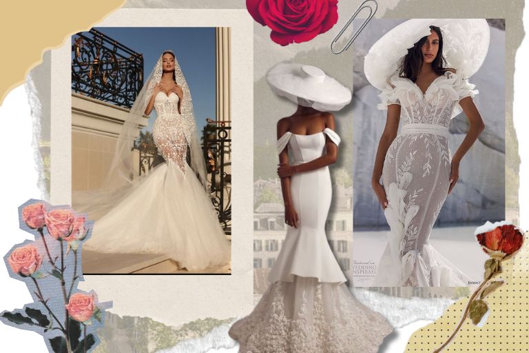  ชุดแต่งงานหางปลาแบบมีพร็อพเสริม