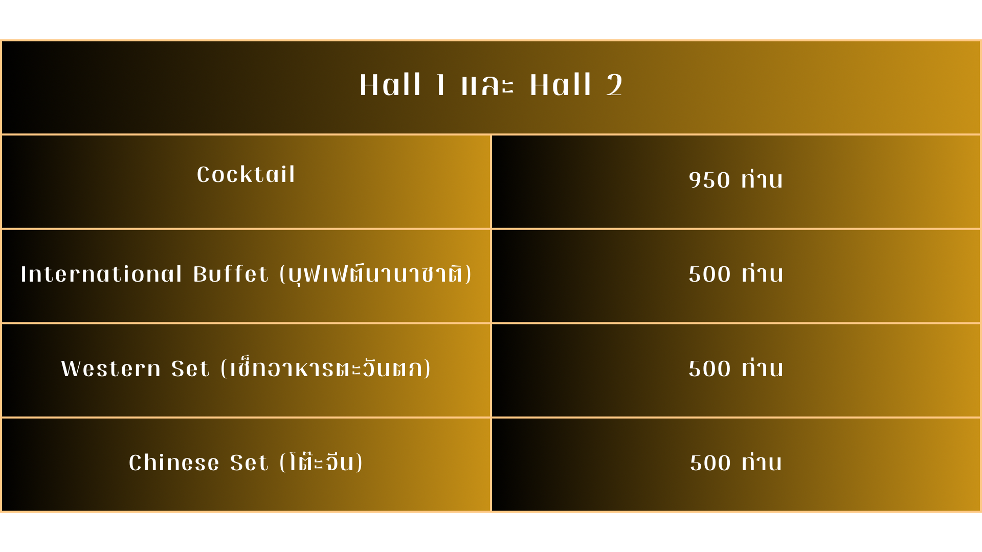 TRUE ICON HALL ห้องจัดงานเลี้ยง 1 และ 2