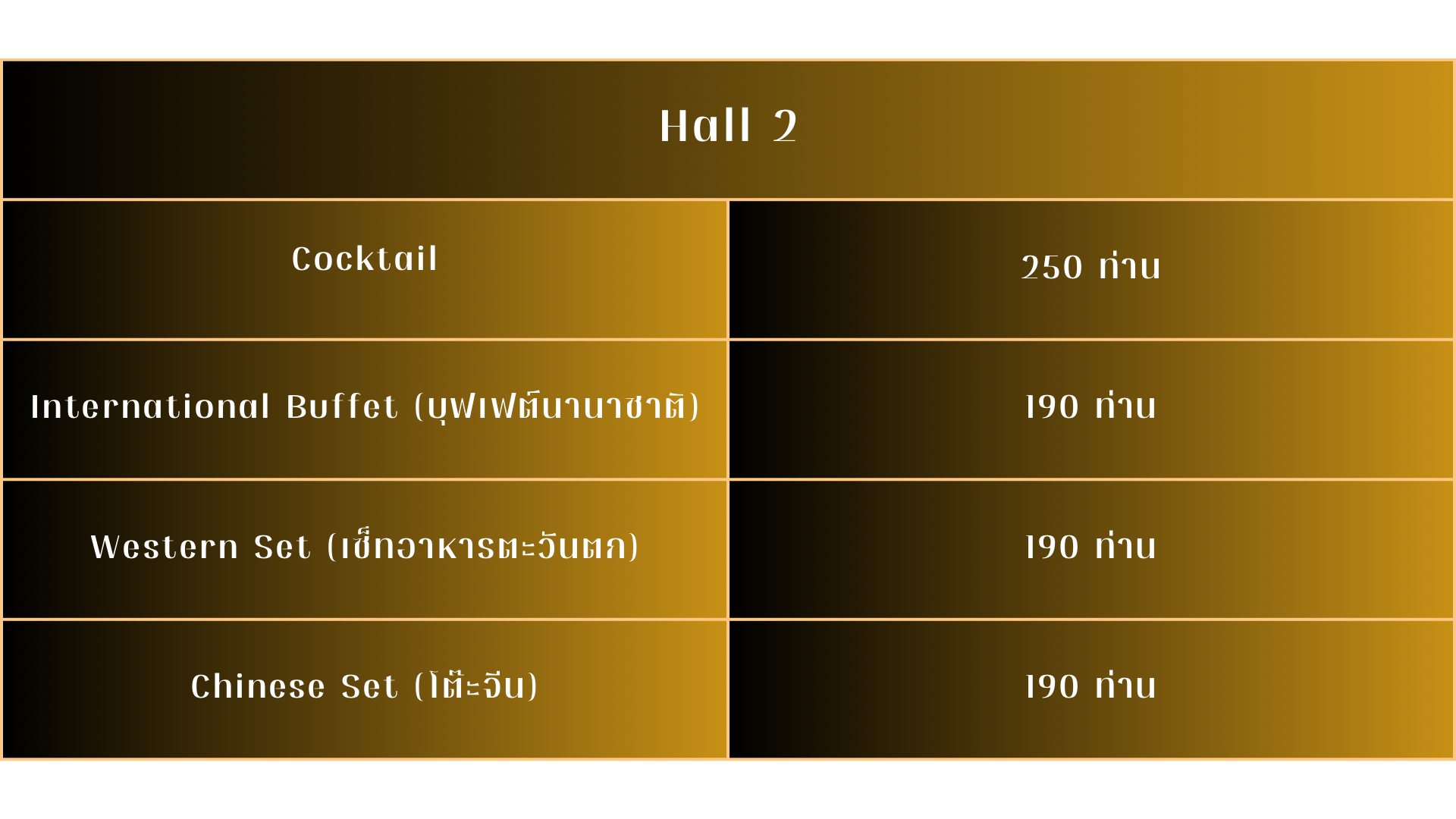 TRUE ICON HALL ห้องจัดเลี้ยงฮอลล์ 2