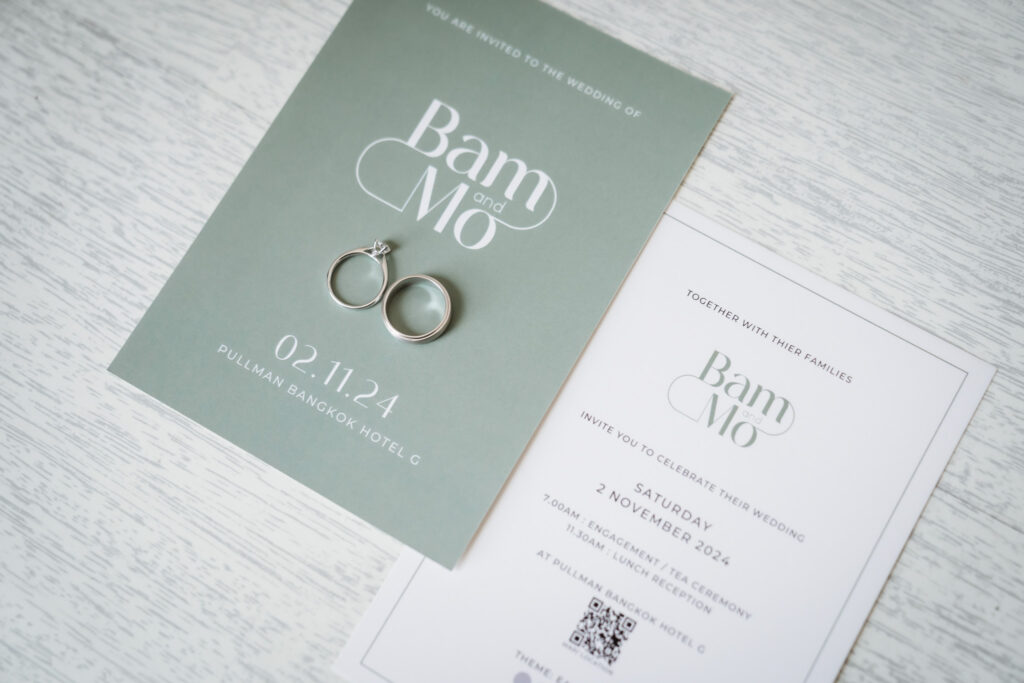 การ์ดงานแต่งงานคุณแบมและคุณโม
