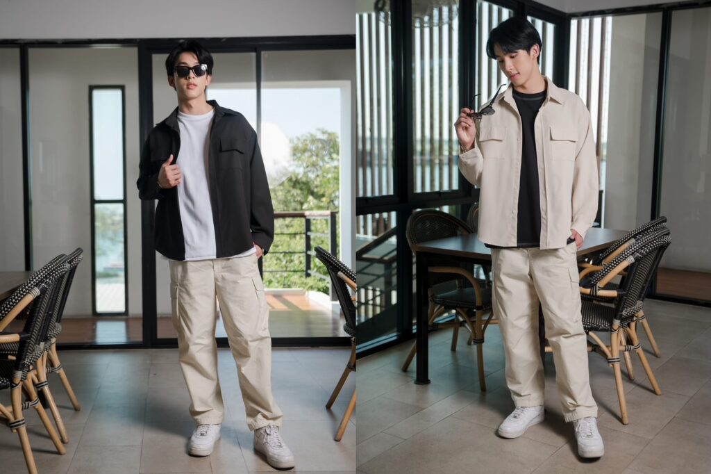 ชุดไปงานแต่งริมทะเลผู้ชายแมตช์ด้วยเสื้อแจ็กเก็ต