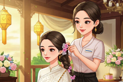 15 ทรงผมเจ้าสาวชุดไทยประยุกต์ ชุดเจ้าสาว สวยสง่า รับเข้ากับใบหน้า