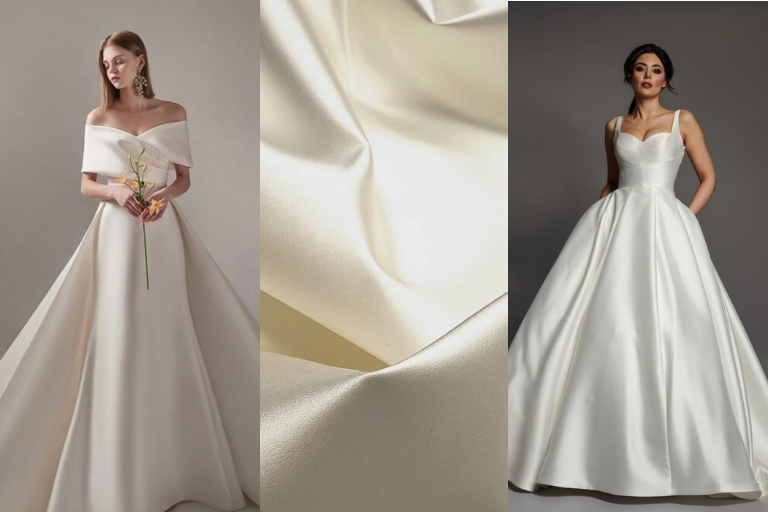 ดัชเชสซาติน (Duchess Satin) ผ้าตัดชุดแต่งงานสุดเรียบหรู
