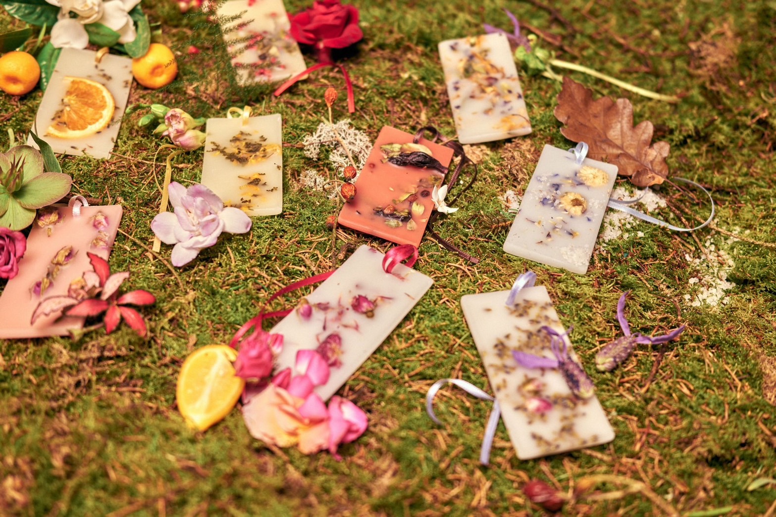 แผ่นหอมปรับอากาศกลิ่นดอกไม้นานาชนิด