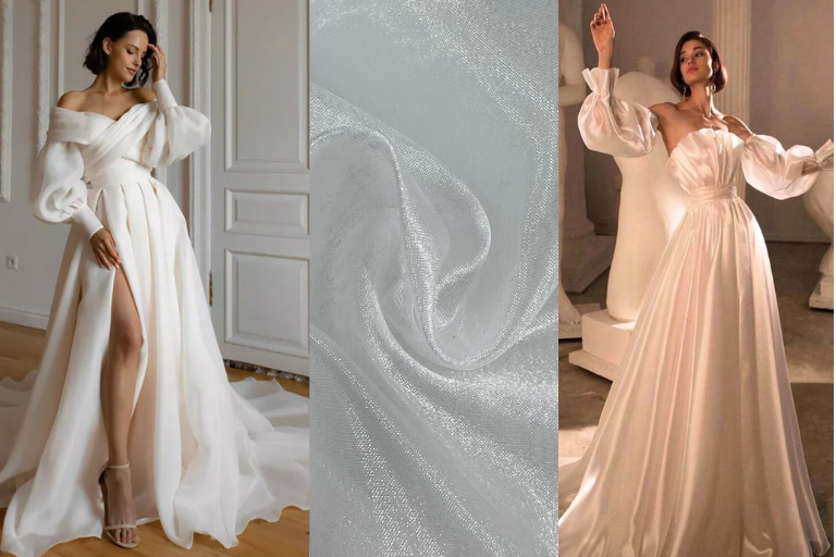 ผ้าออร์แกนซ่า (Organza) ผ้าตัดชุดแต่งงานสุดหรูหรา
