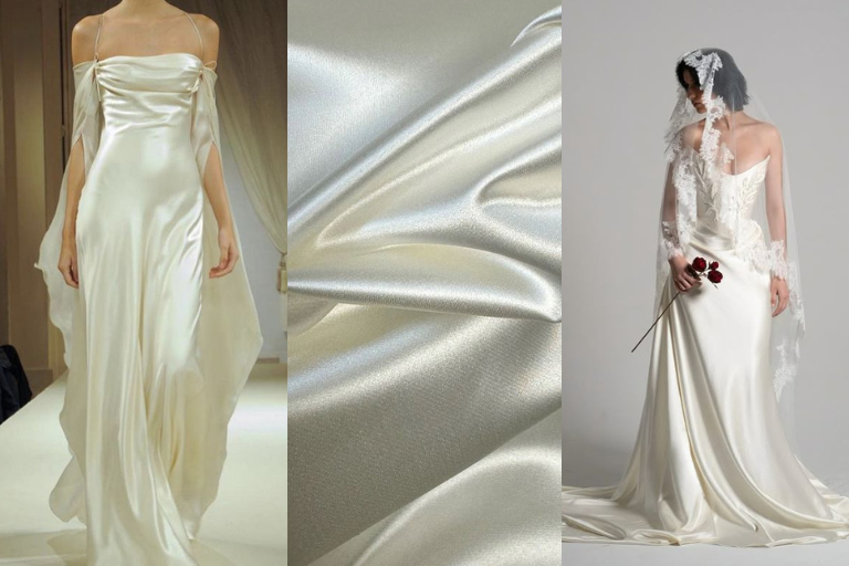 ผ้าซาติน (Satin) ผ้าตัดชุดเจ้าสาวมินิมอล
