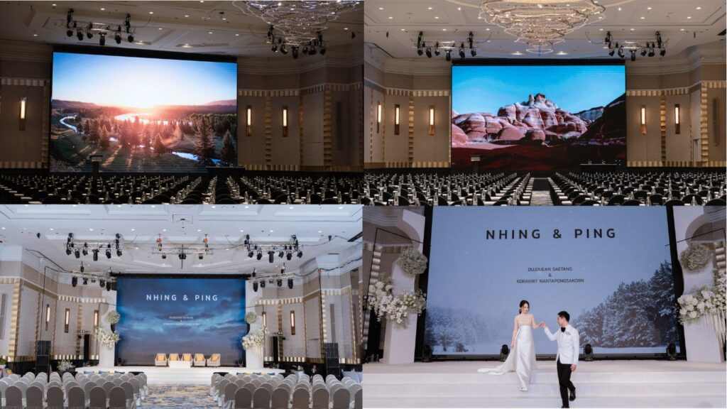 InterContinental Bangkok สถานที่แต่งงานจอ LED ความละเอียดแบบ 4K