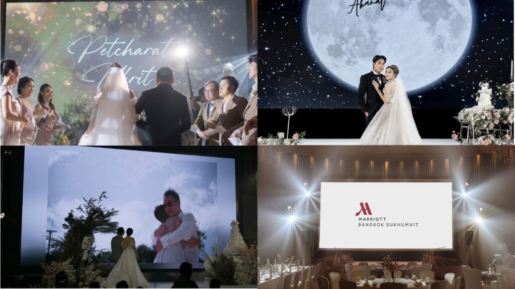 Bangkok Marriott Hotel Sukhumviti สถานที่จัดงานแต่งงานที่มีจอ LED ขนาดใหญ่