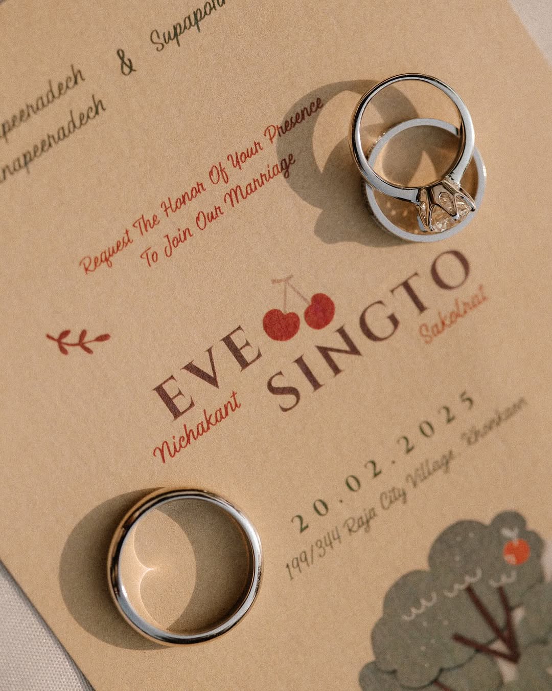 การ์ดแต่งงานในดีไซน์ที่เป็นตัวเอง