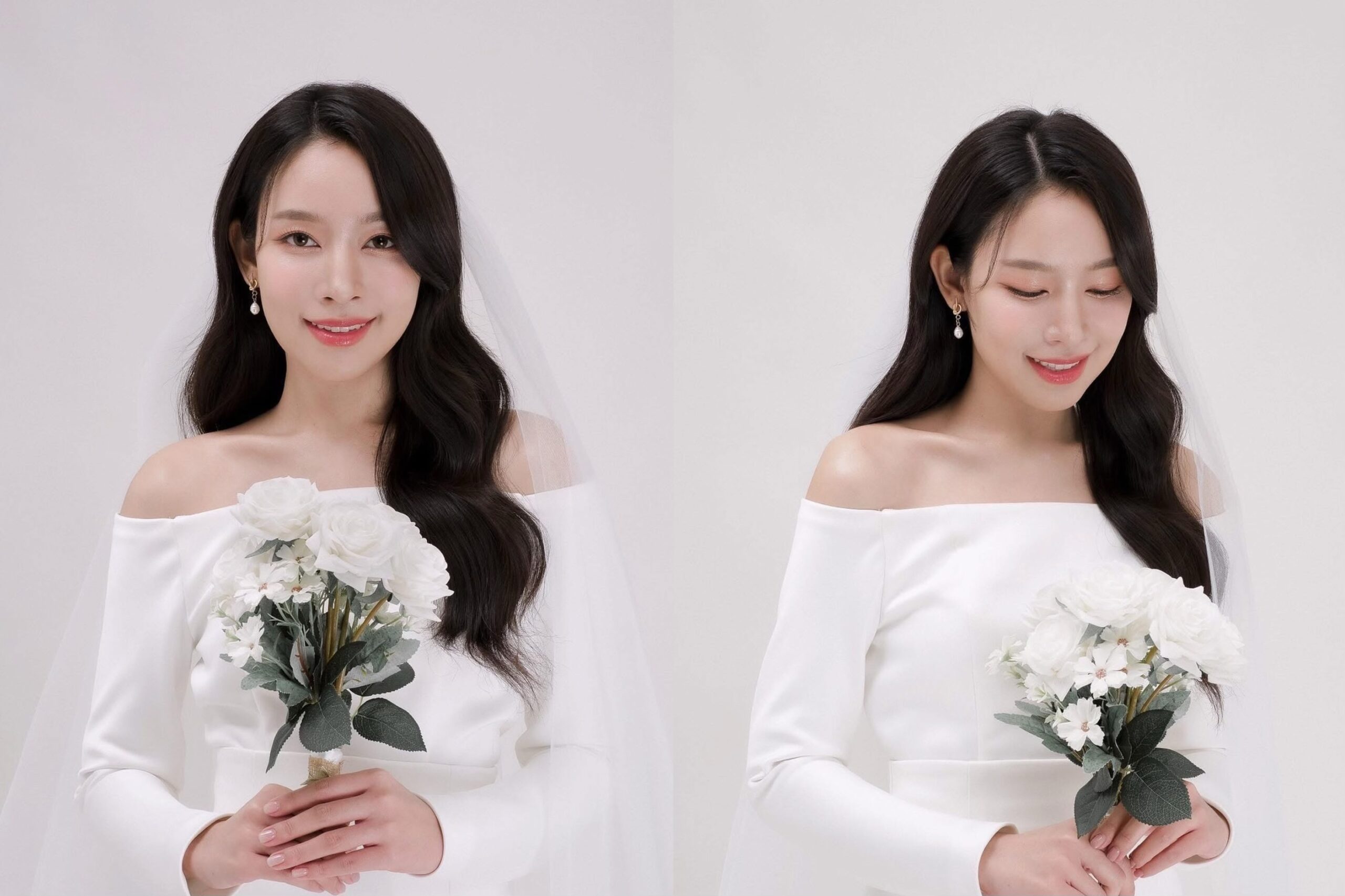 ทรงผมเจ้าสาวแบบปล่อยยาวดัดลอน