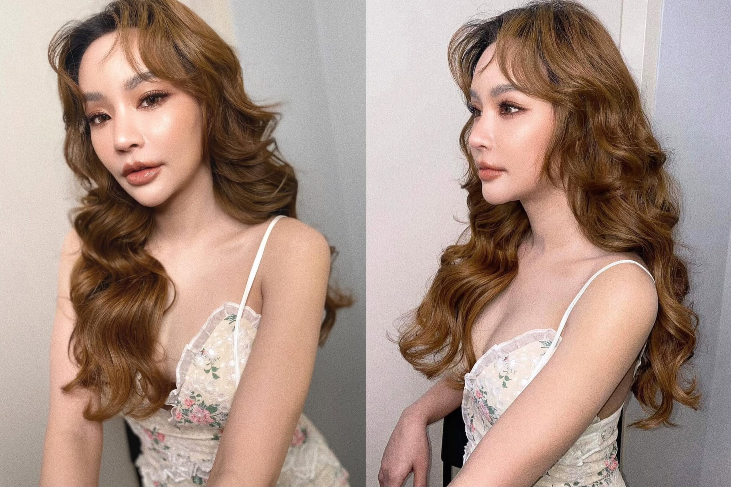 ทรงผมเจ้าสาวหน้ากลมทำเองตัดหน้าม้าซีทรู