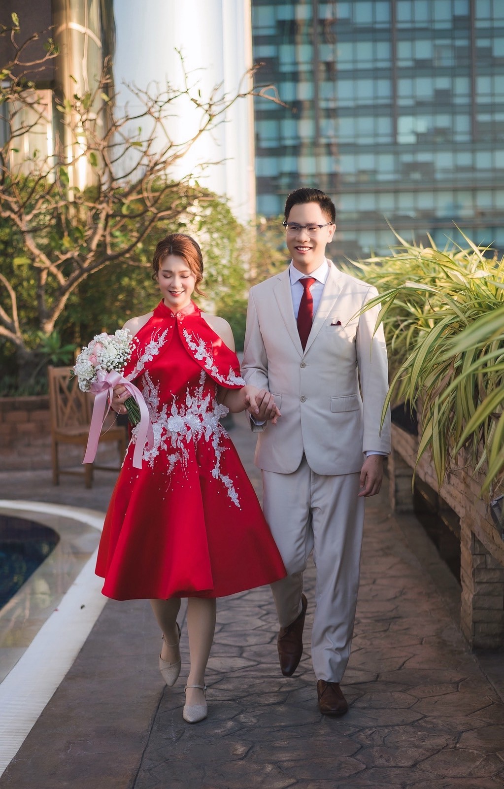 รีวิวแต่งงานกับวิวริมระเบียงโทนธรรมชาติ ณ Prince Palace Hotel Bangkok