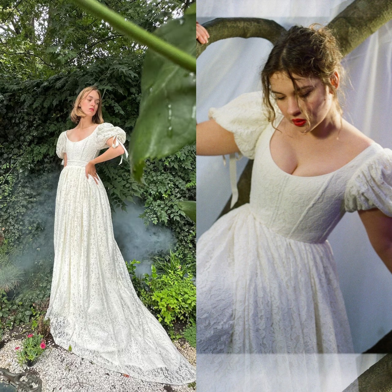 ไอเดียจัดงานแต่งในสวนด้วยชุดแต่งงานในสวนสไตล์โบฮีเมียน