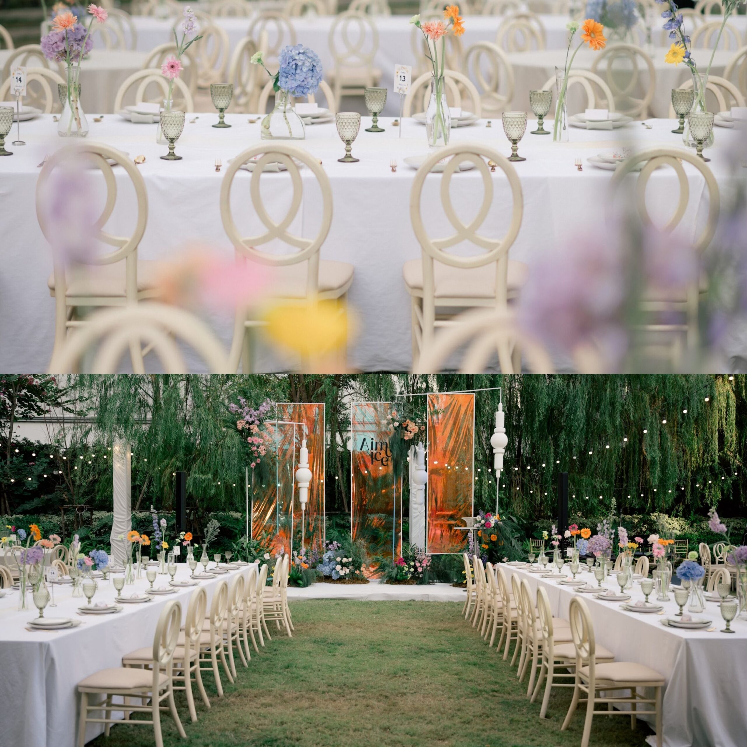 ธีมงานแต่งในสวนโทนสีส้ม