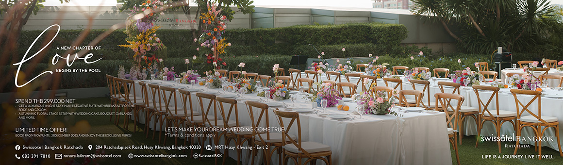 Wedding at Poolside Package THB 299,000 net for 100 persons Swissôtel Bangkok Ratchada