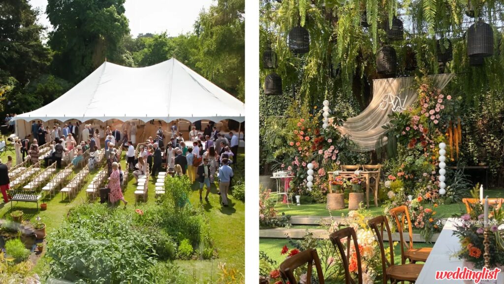 ขั้นตอนในการจัดงานแต่งในสวนหลังบ้าน
