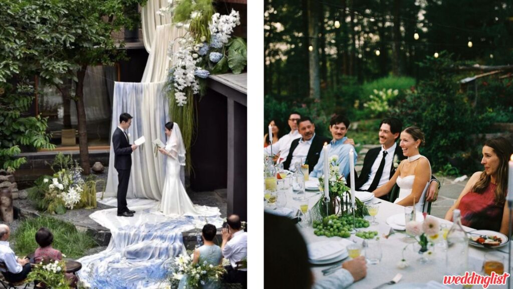 รูปแบบพิธีในงานแต่งในสวนหลังบ้าน