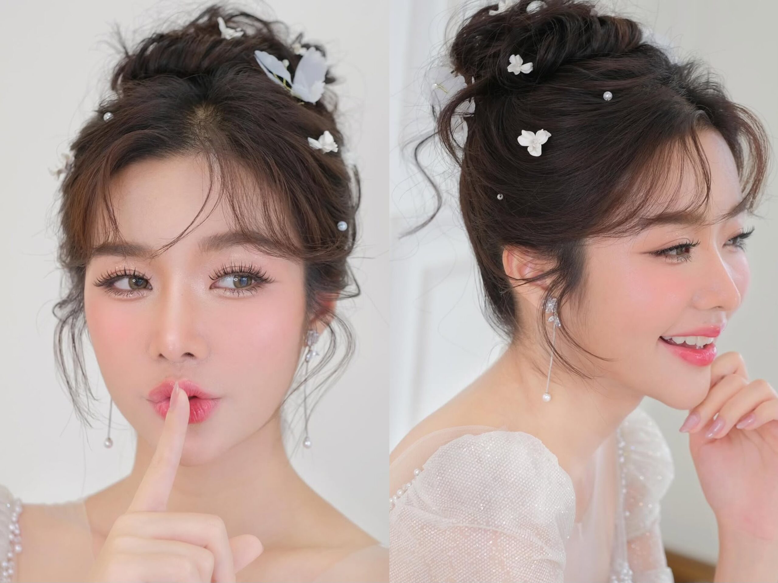 ทรงผมเจ้าสาวเกาหลีแบบเกล้าผมทรงสูง