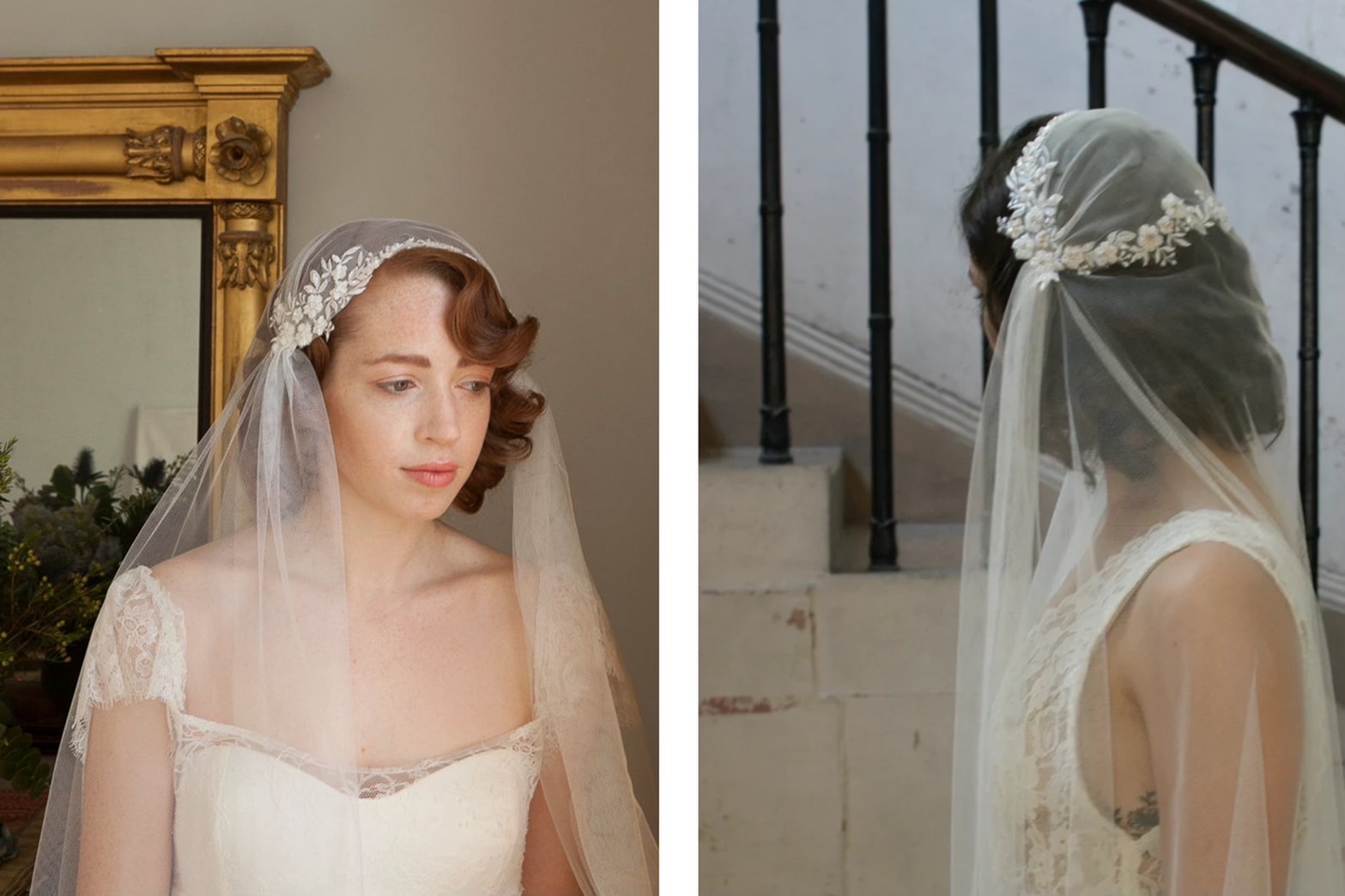 ทรงผมติดเวลเจ้าสาวในลุคหรูหราแบบเจ้าสาวอังกฤษ