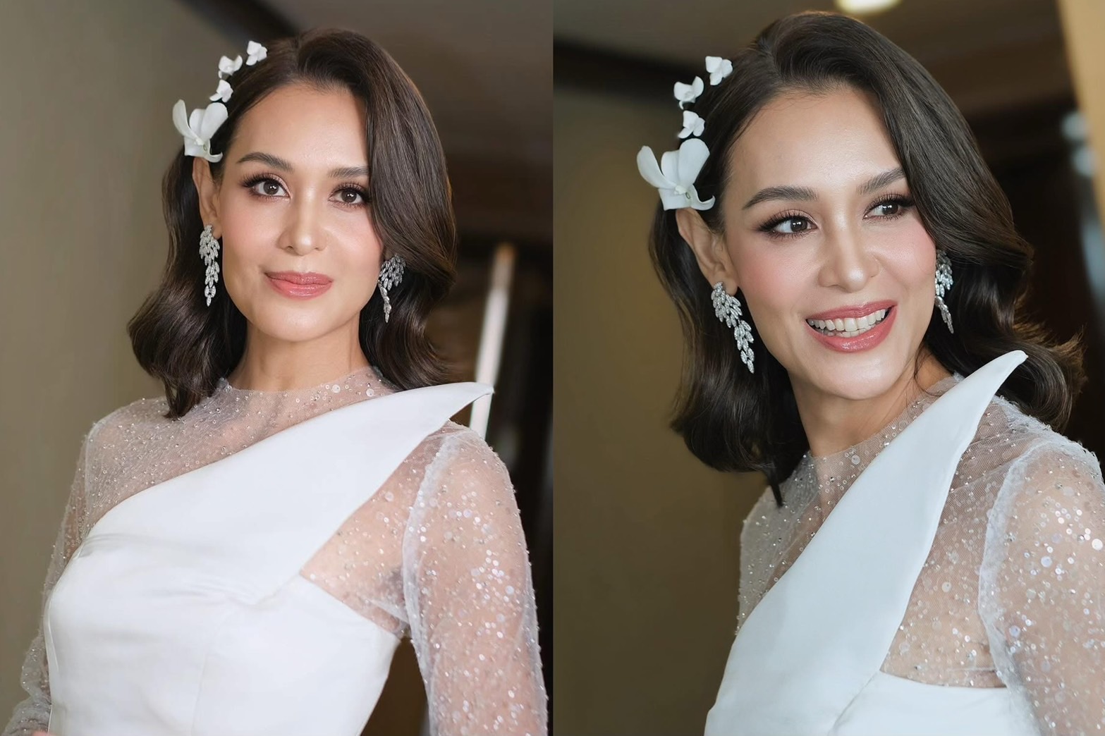 แต่งหน้าเจ้าสาวผิวสองสีในลุคหวานเรียบร้อย