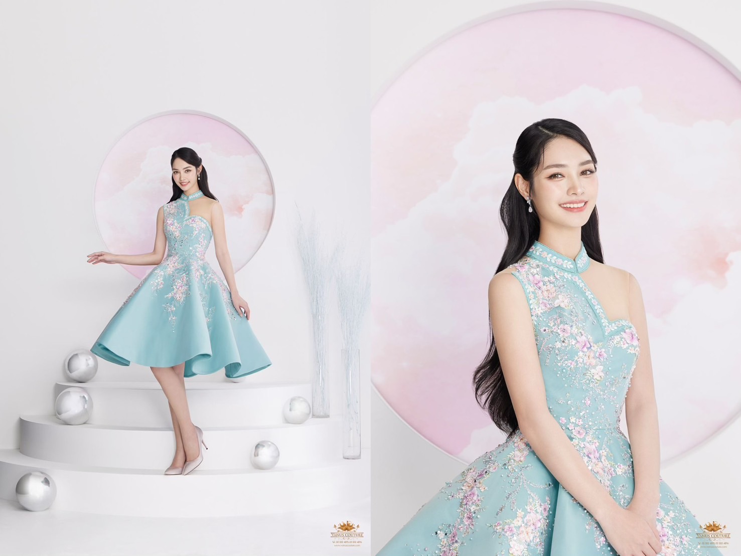 ชุดยกน้ำชาเจ้าสาวโทนสีมิ้นต์แบบสดใส