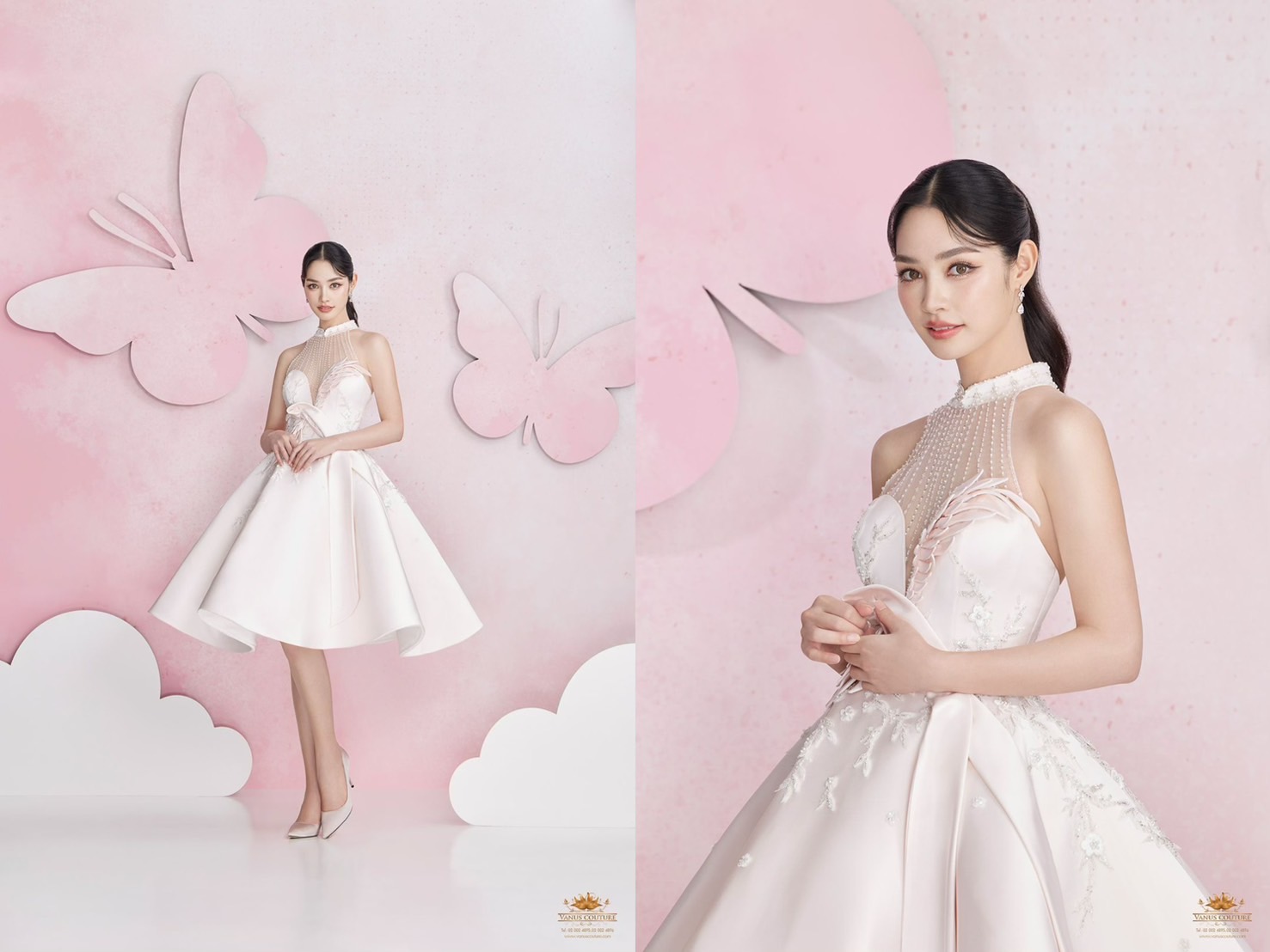 ชุดยกน้ำชาเจ้าสาวแบบเกาะอกซีทรู