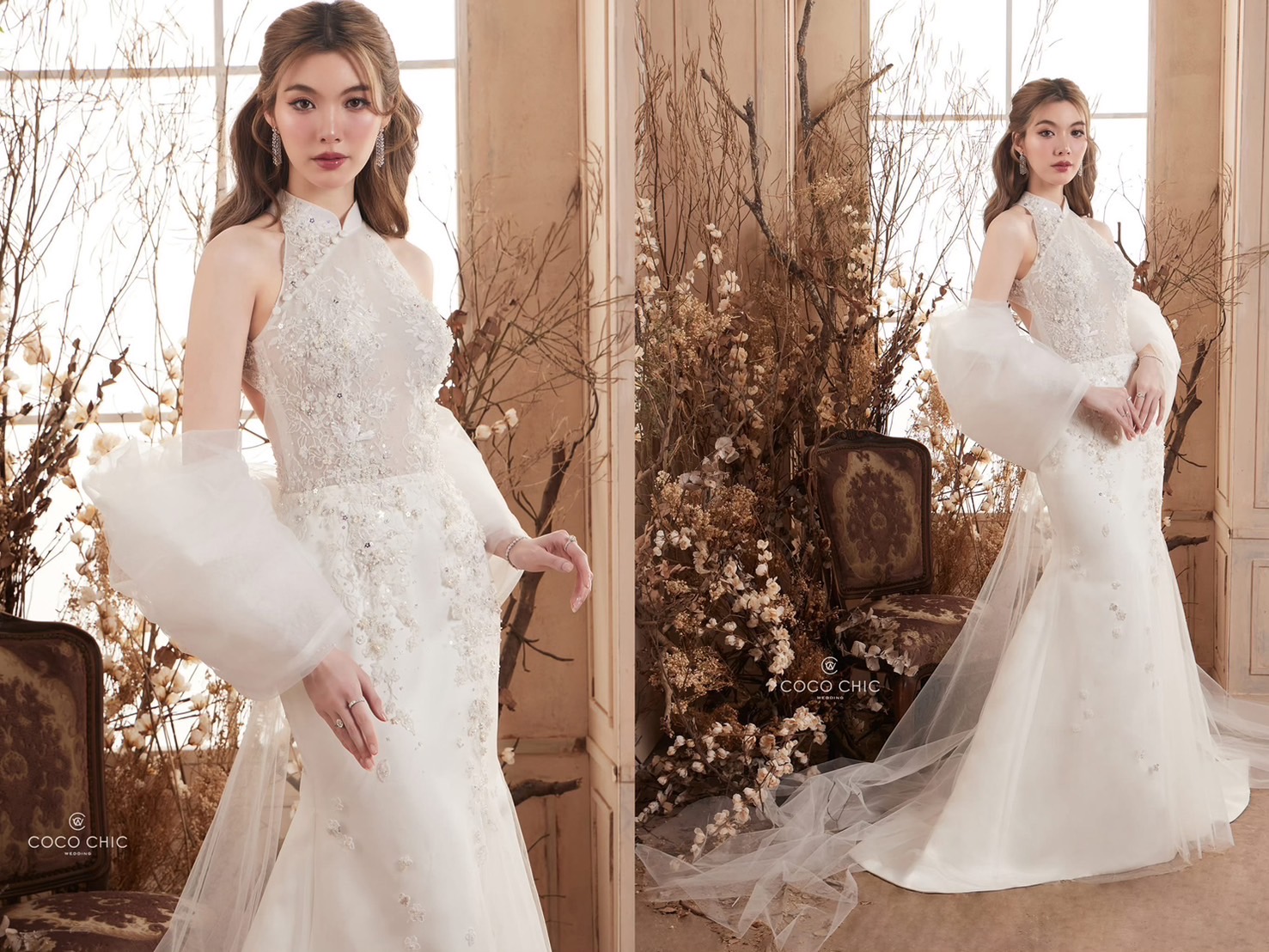 ชุดยกน้ำชาสีขาวงาช้างขับผิวให้ผ่อง