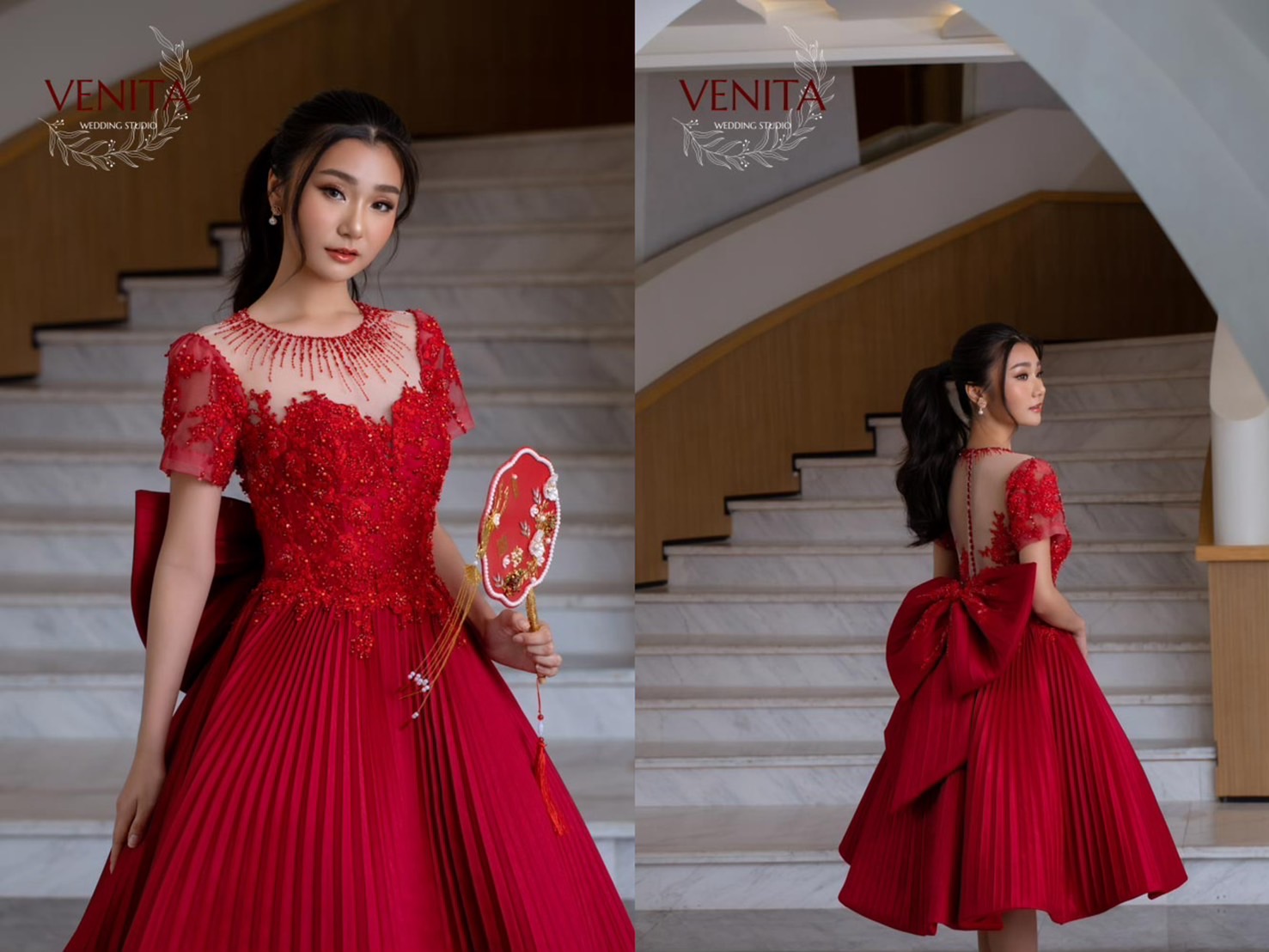 ชุดยกน้ำชาเจ้าสาวเดรสคอกลมซีทรูแบบเปรี้ยวแซบ