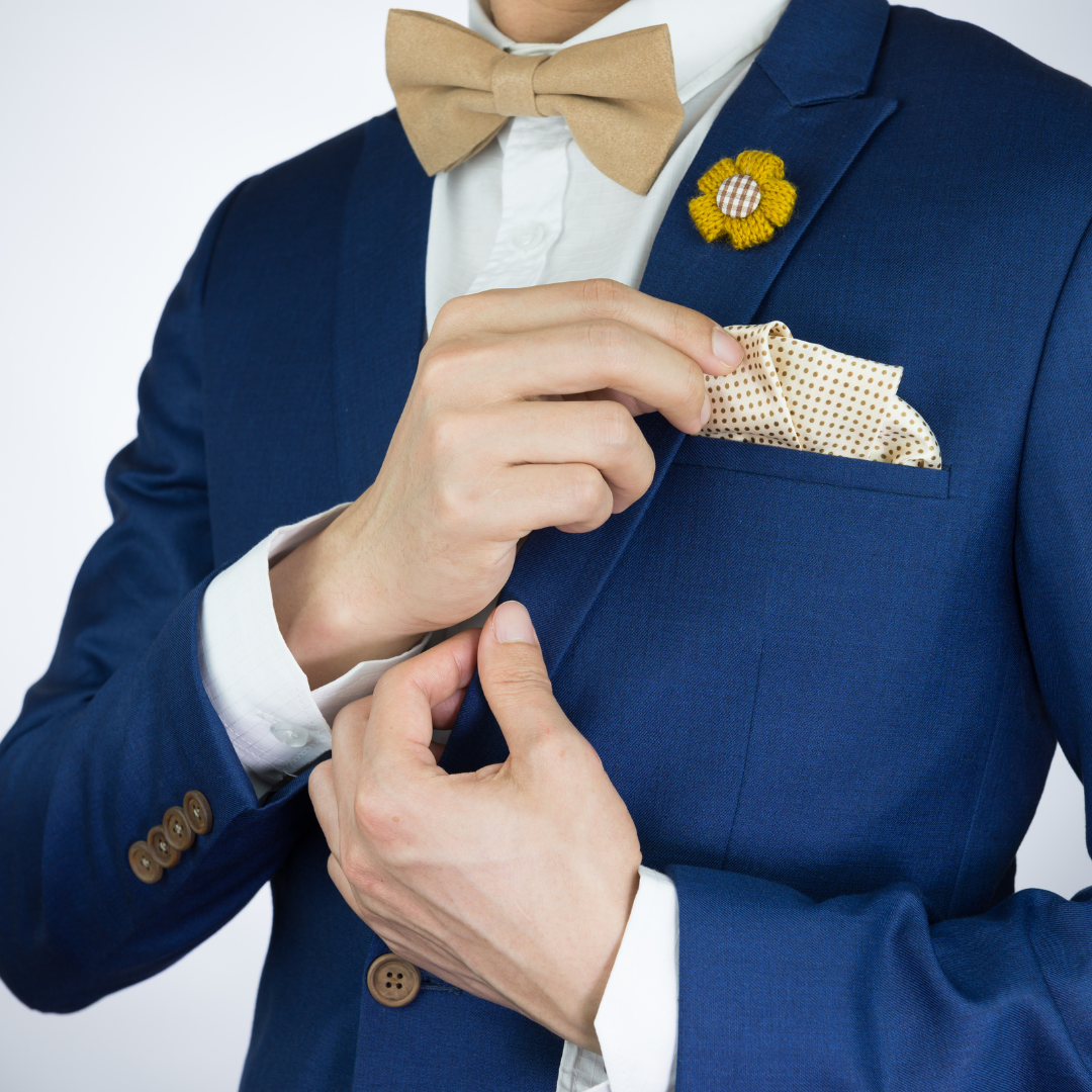 ผ้าเช็ดหน้าเจ้าบ่าวเครื่องประดับเจ้าบ่าวสุดอ่อนโยน