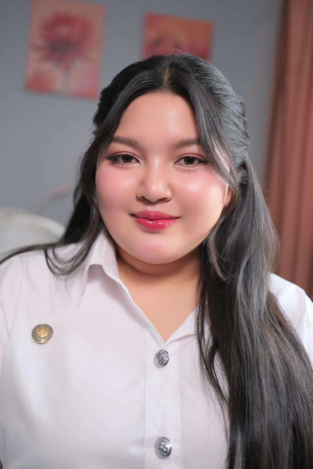 ทรงผมไปงานแต่งหน้ากลมสไตล์เกาหลี