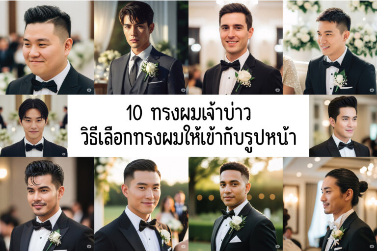 10 ทรงผมเจ้าบ่าวหล่อๆ กับวิธีเลือกทรงผมให้เข้ากับรูปหน้า