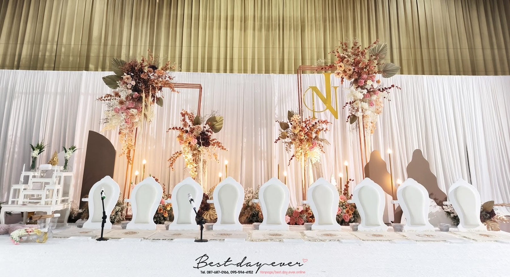 ฉากหลังานแต่งไทยสไตล์รัสติก