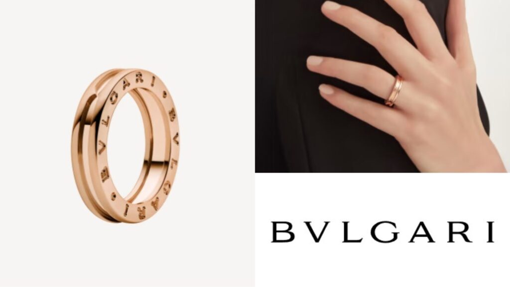 แบบแหวนแต่งงาน โรสโกลด์ แบรนด์ Bvlgar รุ่น B.zero1 Ring 