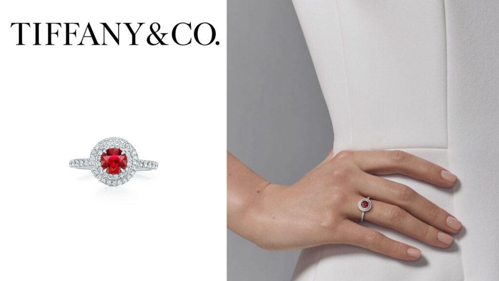 แบบแหวนแต่งงาน ทับทิม Tiffany & Co. Soleste - Round ruby